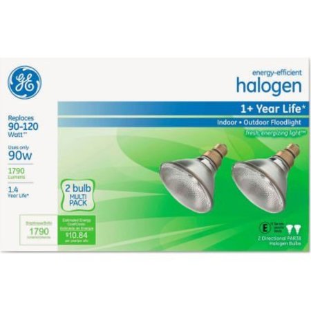 GE Energy-Efficient Par38 Halogen Bulb, 80 W, 2/Pack 66282